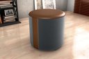 Ver imagem 2 de Puff Decorativo Sala Descando Copenhage Premium Veludo Cinza Matrix