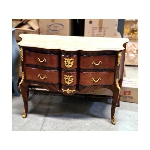 Cômoda Luiz XV Ornamentado Bronze T Marmore Formosa