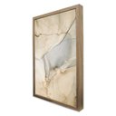 Ver imagem 4 de Quadro Decorativo Abstrato Mármore Branco Perolado em Moldura Caixa TaColado Moldura Trad 1cm Preta