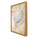 Ver imagem 5 de Quadro Decorativo Abstrato Mármore Branco Perolado em Moldura Caixa TaColado Moldura Trad 1cm Preta