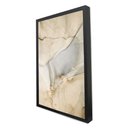 Ver imagem 3 de Quadro Decorativo Abstrato Mármore Branco Perolado em Moldura Caixa TaColado Moldura Trad 1cm Preta
