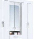 Ver imagem 2 de Guarda-Roupa Casal com Espelho 6 Portas Capelinha Débora Acp Branco