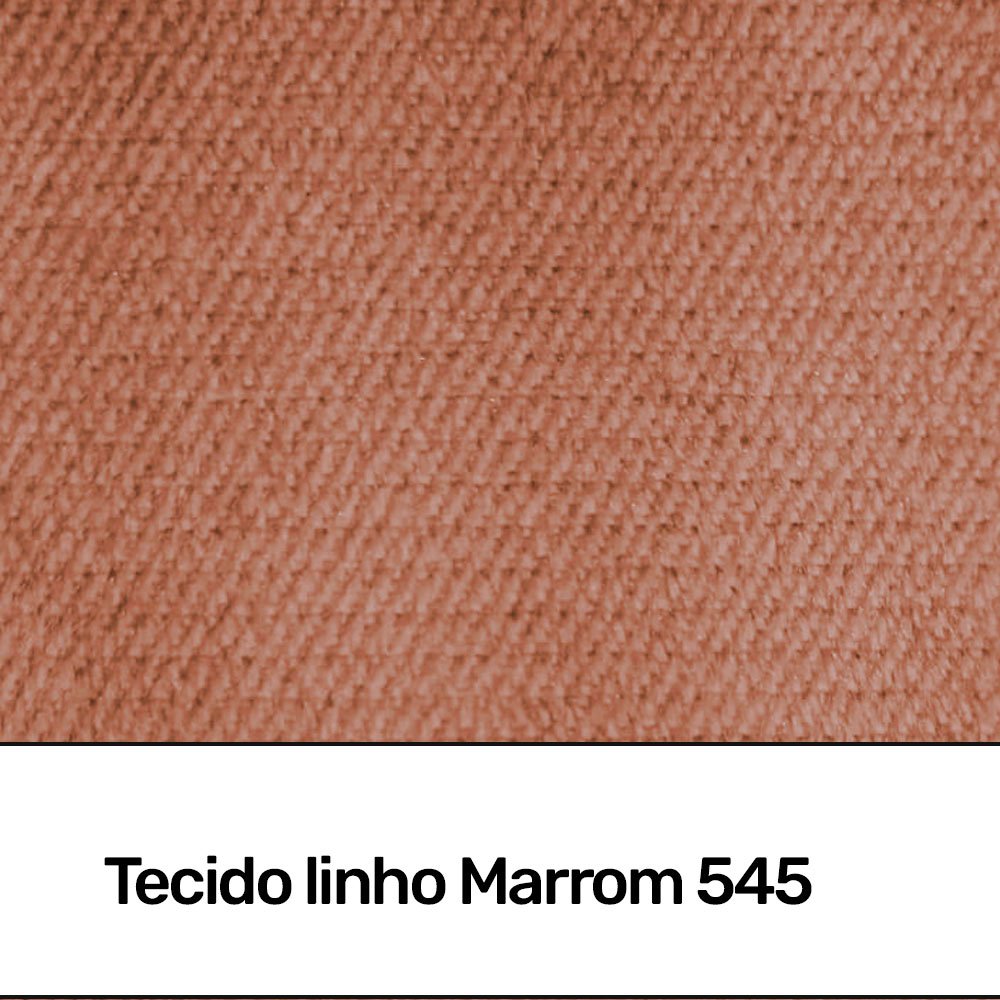 Sofá retrátil 4 Lugares 250 cm York luxo Jc linho Marrom texturizado