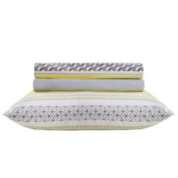 Jogo de Cama Santista King 4 peças 150 Fios Prata Miguel - 4