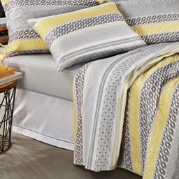 Jogo de Cama Santista King 4 peças 150 Fios Prata Miguel - 2