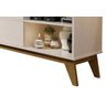 Rack Bancada Nevada Off White com Madero Canela - Lukaliam Móveis - 4