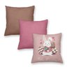 Kit 3 Almofadas Decorativas Own Coelho da Páscoa e Corações - 1