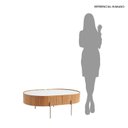 Ver imagem 4 de Mesa de Centro Amadeirado com Vidro Espelhado 100x63cm Istambul Elipse
