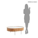 Ver imagem 4 de Mesa de Centro Amadeirado com Vidro Espelhado 100x63cm