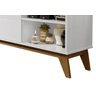 Rack Bancada Nevada Branco com Madero Canela - Lukaliam Móveis - 4