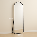 Ver imagem 3 de Kit 2 Espelho Decorativo de Chão 160x50cm com Moldura em Metal Estilo Moderno para Quartos e Salas m
