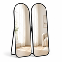 Ver imagem 1 de Kit 2 Espelho Decorativo de Chão 160x50cm com Moldura em Metal Estilo Moderno para Quartos e Salas m
