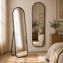 Ver imagem 2 de Kit 2 Espelho Decorativo de Chão 160x50cm com Moldura em Metal Estilo Moderno para Quartos e Salas m