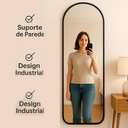 Ver imagem 5 de Kit 2 Espelho Decorativo de Chão 160x50cm com Moldura em Metal Estilo Moderno para Quartos e Salas m