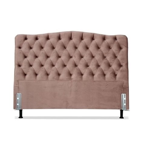 Cabeceira Casal 138 - Bello Box - Dunas Veludo Rosê