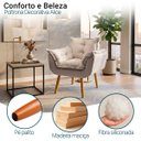 Ver imagem 4 de Kit 2 Poltronas Decorativas Reforçada para Sala Alice para Recepção Manicure Escritório Suede