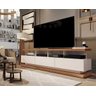 Rack para Tv Vivare Off White com Freijó - Giga Móveis - 1