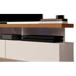 Rack para Tv Vivare Off White com Freijó - Giga Móveis - 3