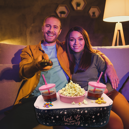 Almofada porta pipoca Zodiaco + Copos + Bandeja - 6 Almofada porta pipoca Zodiaco + Copos + Bandeja - 6