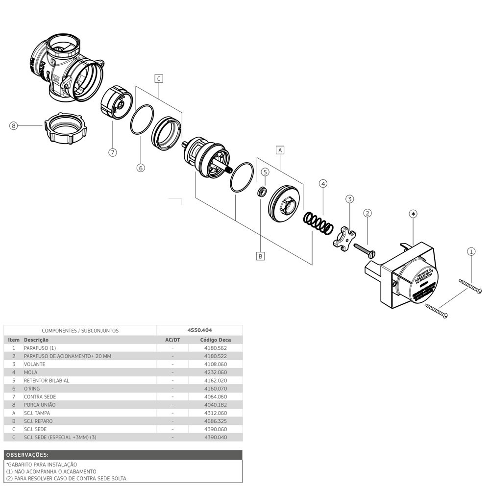 Valvula de Descarga Base Hydra 4550 1.1/4" 4550.404 - 6