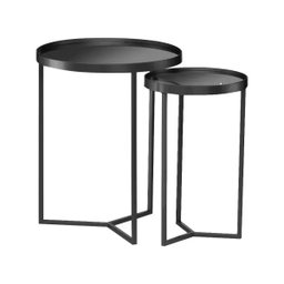 Conjunto Mesa de Apoio e Lateral Espelhada Preto - D'Rossi - 1
