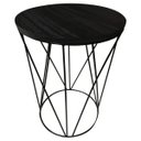 Ver imagem 1 de Mesa de Apoio Lateral em Metal Estilo Industrial - D'Rossi