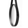 Espelho Redondo Decorativo Adnet Preto Escandinavo com Alça de Couro 70 cm - D'Rossi - 2