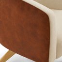 Ver imagem 7 de Poltrona Decorativa Kit 2 Sala Leitura Quarto Giratória Linho Stella Corano Nozes