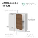 Ver imagem 3 de Balcão de Canto 1 Porta (sem Tampo) Branco/Rustic Stella Madesa