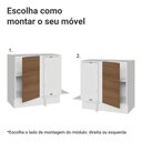 Ver imagem 4 de Balcão de Canto 1 Porta (sem Tampo) Branco/Rustic Stella Madesa