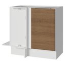 Ver imagem 1 de Balcão de Canto 1 Porta (sem Tampo) Branco/Rustic Stella Madesa