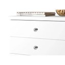 Ver imagem 3 de Mesa de Cabeceira Retrô Status 3 Gavetas Branco - Jea Móveis