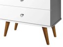 Ver imagem 4 de Mesa de Cabeceira Retrô Status 3 Gavetas Branco - Jea Móveis