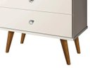 Ver imagem 4 de Mesa de Cabeceira Retrô Status 3 Gavetas Off White - Jea Móveis
