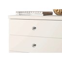 Ver imagem 3 de Mesa de Cabeceira Retrô Status 3 Gavetas Off White - Jea Móveis