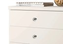 Ver imagem 3 de Mesa de Cabeceira Retrô Status 3 Gavetas Off White - Jea Móveis