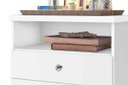Ver imagem 3 de Mesa de Cabeceira Retrô Status 2 Gavetas Branco - Jea Móveis