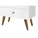 Ver imagem 4 de Mesa de Cabeceira Retrô Status 2 Gavetas Branco - Jea Móveis