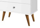 Ver imagem 4 de Mesa de Cabeceira Retrô Status 2 Gavetas Branco - Jea Móveis
