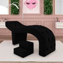 Ver imagem 2 de Maca de Estética para Massagem Cílios Fixa Lash Estofada com Escada Veludo Preto G83 - Gran Belo Mac