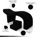 Ver imagem 3 de Maca de Estética para Massagem Cílios Fixa Lash Estofada com Escada Veludo Preto G83 - Gran Belo Mac
