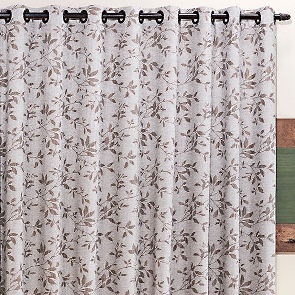 Cortina Erika 3m x 2,50m Tabaco para Varão Simples Jacquard - 2