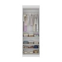 Ver imagem 5 de Guarda-roupa Infantil 62cm 2 Portas com Vidro e 2 Gavetas Amora Multimóveis Mp4507 Branco