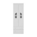 Ver imagem 7 de Guarda-roupa Infantil 62cm 2 Portas com Vidro e 2 Gavetas Amora Multimóveis Mp4507 Branco