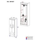 Ver imagem 4 de Guarda-roupa Infantil 62cm 2 Portas com Vidro e 2 Gavetas Amora Multimóveis Mp4507 Branco