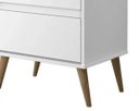 Ver imagem 4 de Mesa de Cabeceira Retrô Lótus 2 Gavetas Branco - Jea Móveis