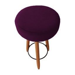 Kit Duas Banqueta Alta para Área Gourmet Balcão Pés Palito Roxo Dimazza Móveis - Púrpura - 3