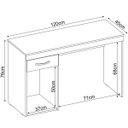 Ver imagem 4 de Mesa para Computador Escrivaninha 1 Gaveta 1 Porta Glória Amêndola Touch
