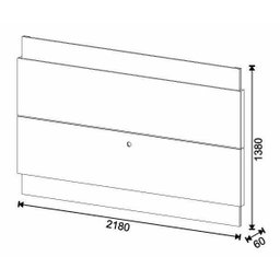 Rack com Painel Classic com 3 Gavetas 220cm Freijó com Off White - Imcal Móveis - 5