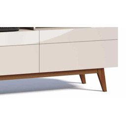 Rack com Painel Classic com 3 Gavetas 220cm Freijó com Off White - Imcal Móveis - 8